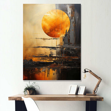 Jupiter Topaz Titan Planetary Perspectives - Fantasy Canvas Wall Art